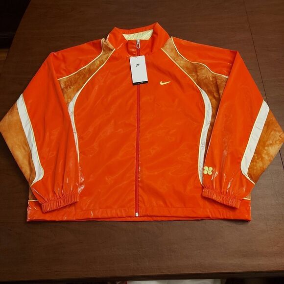 Nike Project FROG Oversized Track Jacket Crimson Orange HJ3290-696 Men's Size L - Picture 1 of 6